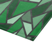 Planche À Découper Tons de motif en vitrail vert (Coin)