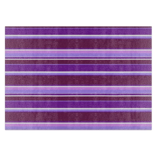 Planche À Découper Tons de rayures violettes (Devant)