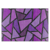 Planche À Découper Tons de vitrail violet motif (Devant)