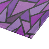 Planche À Découper Tons de vitrail violet motif (Coin)