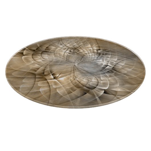 Planche À Découper Tons Terre Abstrait Art fractal moderne Texture (Coin)