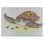 Planche À Découper Tortue et bébés de mer (Devant)