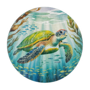 Planche À Découper Tortue peinte