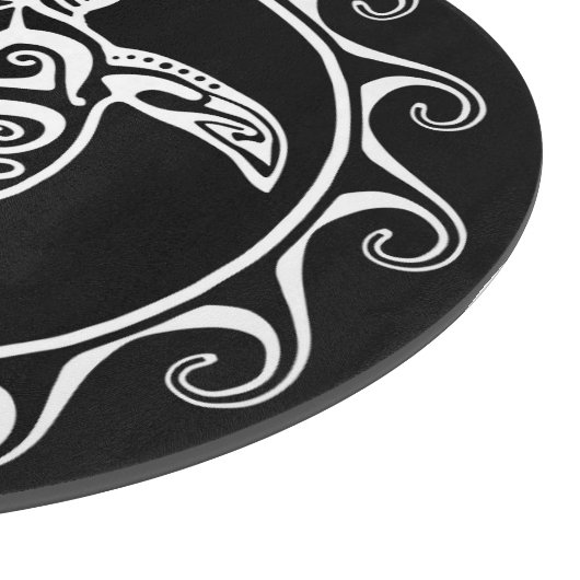 Planche À Découper Tortue tribale blanche (Coin)