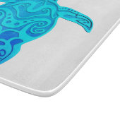 Planche À Découper Tortue tribale bleue (Coin)