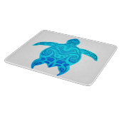 Planche À Découper Tortue tribale bleue (Coin)