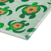 Planche À Découper Tortues de mer vertes Honu Hibiscus Fleurs (Coin)