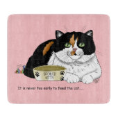 Planche À Découper Tôt le matin Faim Kitty (Devant)