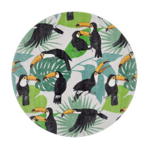 Planche À Découper Toucan Bird : Palm Feuille Motif
