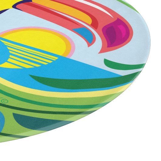 Planche À Découper Toucan et feuilles tropicales (Coin)