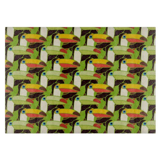 Planche À Découper Toucans colorés (Devant)