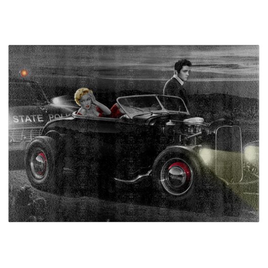 Planche À Découper Tour B&W de joie (Devant)