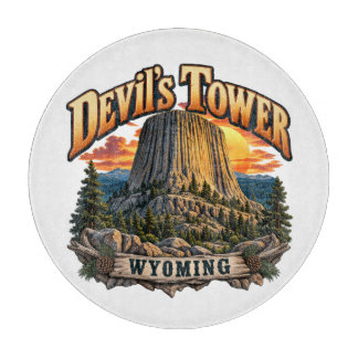 Planche À Découper Tour de l’Enfer Wyoming Graphique de coucher de so