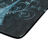 Planche À Découper Tour Eiffel Floriaux bleus (Coin)