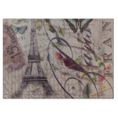 Planche À Découper Tour Eiffel français de Paris de papillon de pays (Devant)