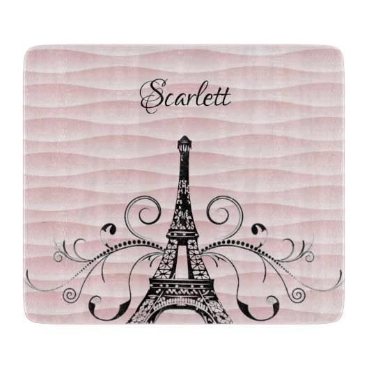 Planche À Découper Tour Eiffel rose Plafond (Devant)