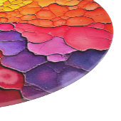 Planche À Découper Tourbillon d'art abstrait de roue chromatique (Coin)