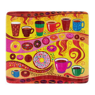 Planche À Découper Tourbillon de café et montée de sucre