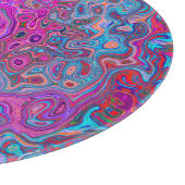 Planche À Découper Tourbillon Rétro Abstrait Violet, Bleu et Rouge (Coin)