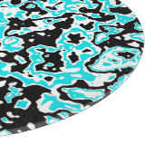 Planche À Découper Tourbillons cyan et noir (Coin)