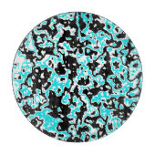 Planche À Découper Tourbillons cyan et noir (Devant)