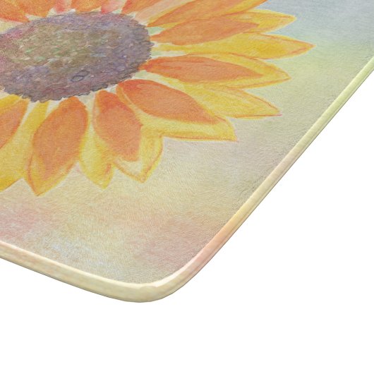 Planche À Découper Tournesol aquarelle (Coin)