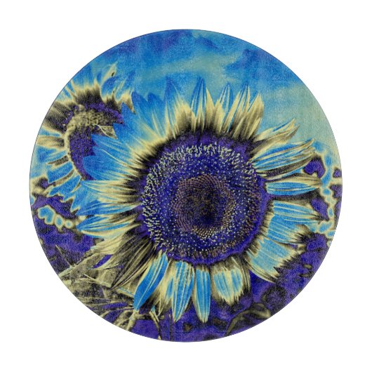 Planche À Découper Tournesol bleu (Devant)