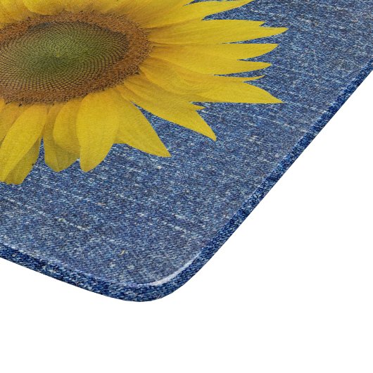 Planche À Découper Tournesol bleu Denim Look Harvest Cutest Board (Coin)