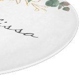 Planche À Découper Tournesol Élégant Eucalyptus Floral (Coin)