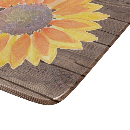 Planche À Découper Tournesol en bois (Coin)