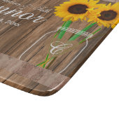 Planche À Découper Tournesol Mariage Grange bois Mason Jar (Coin)