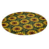 Planche À Découper Tournesol orange jaune avec vert et Brown (Coin)