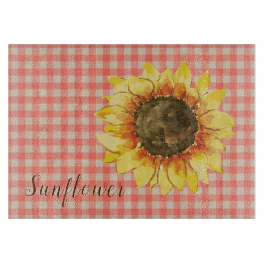 Planche À Découper Tournesol sur En vichy (Devant)
