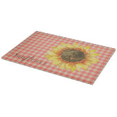 Planche À Découper Tournesol sur En vichy (Coin)