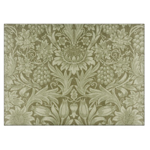Planche À Découper Tournesol William Morris Vintage Olive Damask