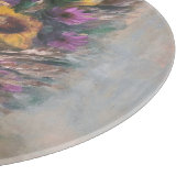 Planche À Découper Tournesols 12" Rond (Coin)