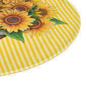 Planche À Découper Tournesols En Jaune (Coin)
