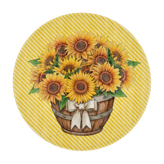 Planche À Découper Tournesols En Jaune (Devant)