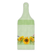 Planche À Découper Tournesols sur damier (Devant)