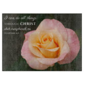 Planche À Découper Tout par Christ Philippiens 4:13 Rose (Devant)