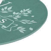 Planche À Découper Toute couleur | Monogramme du nom de famille rusti (Coin)