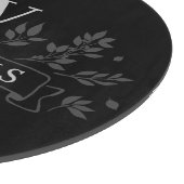 Planche À Découper Toute couleur | Monogramme du nom de famille rusti (Coin)