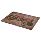 Planche À Découper Tracteur rouge antique (Coin)
