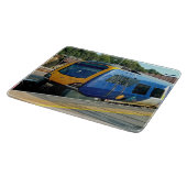 Planche À Découper Train bleu et jaune (Coin)