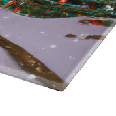 Planche À Découper Train forestier de Noël (Coin)