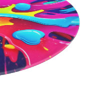 Planche À Découper Traînées dynamiques de peinture fluorescente (Coin)