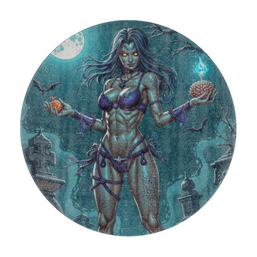 Planche À Découper Traite d'Halloween ou ami Zombie w Cerveau (Devant)