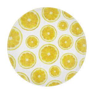 Planche À Découper Tranche de citron moderne jaune fruit frais