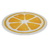 Planche À Découper Tranche d'orange à l'aquarelle (Coin)