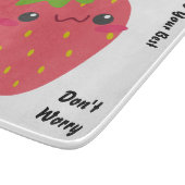 Planche À Découper Trancher des Sourires : Fraise Heureuse (Coin)